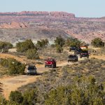 On the trail at the 2016 Moab Easter Jeep® Safari. From front t